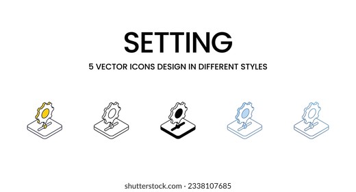 Establecer el diseño de iconos en el estilo Cinco con el paso editable. Línea, Sólido, Línea plana, Color de tono Duo y Línea de degradado de color. Adecuado para diseño de páginas Web, aplicaciones móviles, UI, UX y GUI.