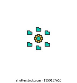 Setting icon design. Marketing icon vector illustration