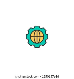Setting icon design. Marketing icon vector illustration