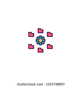 Setting icon design. Marketing icon vector illustration