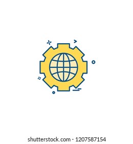 Setting icon design vector 