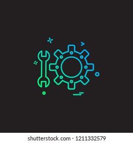 Setting Icon Design vector