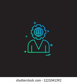 Setting icon design vector