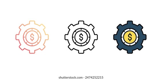 Setting icon design with white background stock illustration