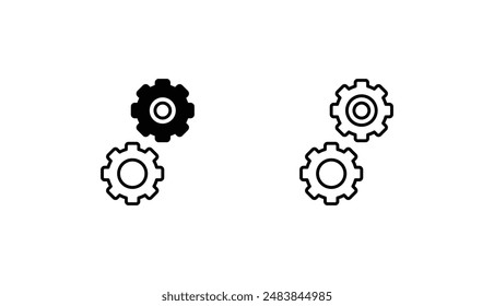 Setting icon design with white background stock illustration