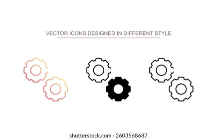 Setting icon design with white background stock illustration