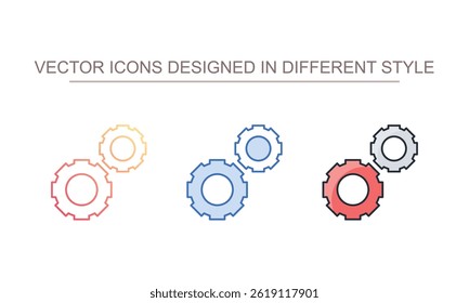 setting icon design with white background stock illustration