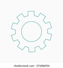 Setting icon. Flat design style.