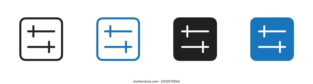 Setting icon flat and simple set design