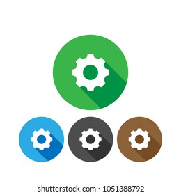 Setting icon. Flat style design,  Vector illustration.