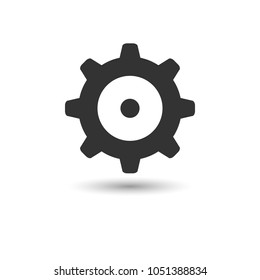 Setting icon. Flat style design,  Vector illustration.