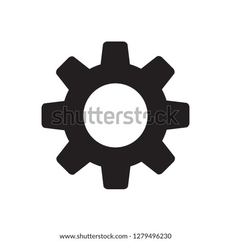Setting icon. Gear or cog vector isolated icon
