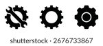 Setting icon. Setting gear isolated on white background. Gears icons vector pack. Settings gear icon Flat style illustration gear set vector.