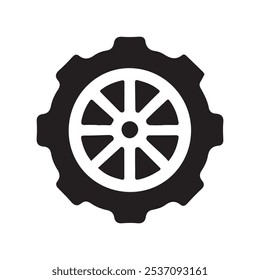 Setting icon. Gear icon set. Gear Settings symbol, cogwheel. Functions symbol. Settings icon vector Illustration