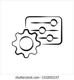 Setting Icon, Gear, User Preference Setting Vector Art Illustration