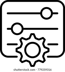 Setting Icon, Gear, User Preference Setting Vector Art Illustration