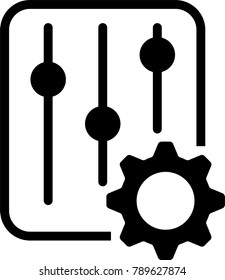 Setting Icon, Gear, User Preference Setting Vector Art Illustration
