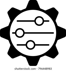 Setting Icon, Gear, User Preference Setting Vector Art Illustration