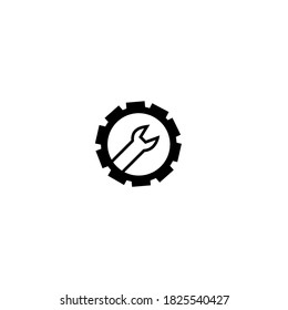 Setting Icon Gear Icon Wrench Icon Toolbox on white Background