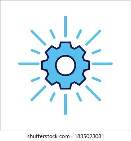 setting icon. setting with globe symbol. Concept of global / network connection . Vector illustration, vector icon concept.