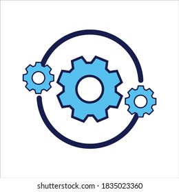 setting icon. setting with globe symbol. Concept of global / network connection . Vector illustration, vector icon concept.
