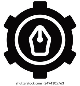setting icon with glyph style