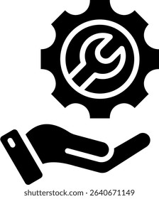 Setting Icon Glyph Vector Illustration