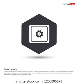 Setting icon Hexa White Background icon template - Free vector icon