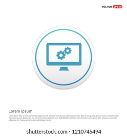 Setting icon Hexa White Background icon template - Free vector icon