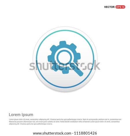 Setting icon Hexa White Background icon template - vector icon