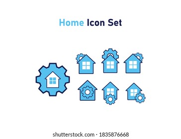 para abrir el Navegador. con el símbolo de la casa. Concepto de casa inteligente. Ilustración vectorial, concepto de icono vector.