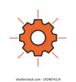 setting icon. setting illustration. Flat vector icon. can use for, icon design element,ui, web, app.