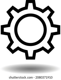 Setting Icon Illustration On White Background. 