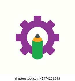 icono de configuración, conjunto de iconos de Diseño gráfico aislado con estilo de color plano