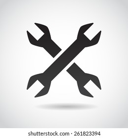 Setting icon isolated on white background. Vector art.