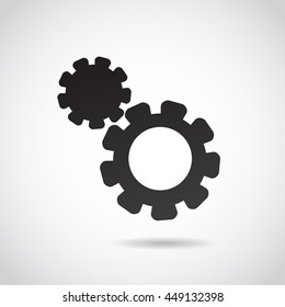 Setting icon isolated on white background. Vector art.