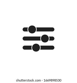 Setting icon level vector. Isolated illustration for web design