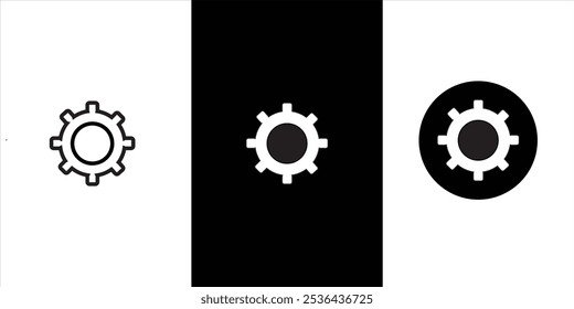 Setting Icon Line Art, Outline Vector, stock Illustrations and Graphics Design