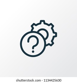 Setting icon line symbol. Premium quality isolated faq element in trendy style.