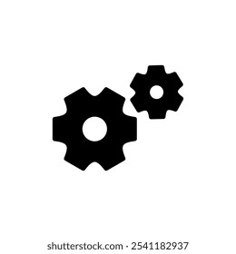 Definindo o design do logotipo do ícone. Sinal e símbolo Cog. Sinal de engrenagem