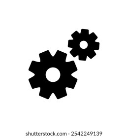 Diseño de logotipo de icono de configuración. Signo de engranaje y símbolo. Señal de engranaje