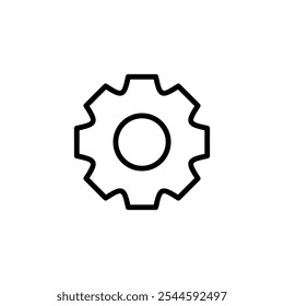Definindo o design do logotipo do ícone. Sinal e símbolo Cog. Sinal de engrenagem