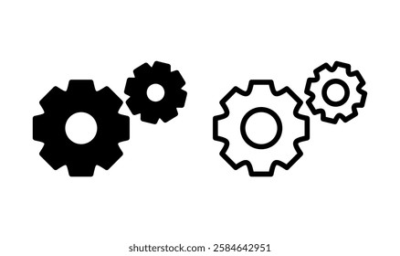Setting icon logo design. Cog sign and symbol. Gear Sign