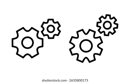Setting icon logo design. Cog sign and symbol. Gear Sign