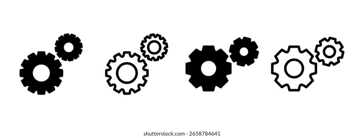 Setting icon logo design. Cog sign and symbol. Gear Sign