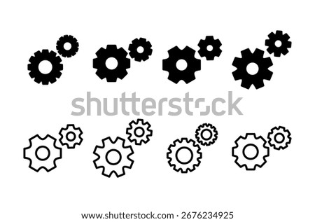 Setting icon logo design. Cog sign and symbol. Gear Sign