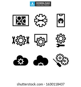 setting icon or logo isolated sign symbol vector illustration - Collection of high quality black style vector icons
