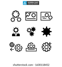 setting icon or logo isolated sign symbol vector illustration - Collection of high quality black style vector icons

