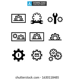 setting icon or logo isolated sign symbol vector illustration - Collection of high quality black style vector icons
