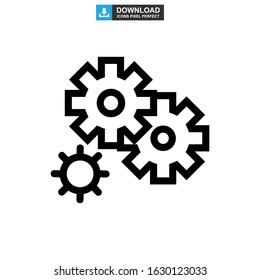 setting icon or logo isolated sign symbol vector illustration - high quality black style vector icons
